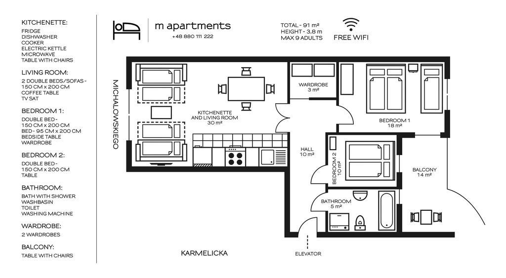 M Apartments Krakau Buitenkant foto